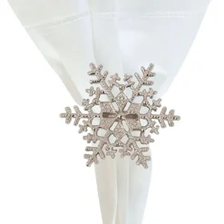 Silver Snowflake Napkin Ring | The Christmas Loft< Sale