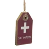 Ski Patrol Ski Tag Wood Hanging Ornament< Fashion