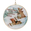 Sledding Dogs Disc Ornament< Hot