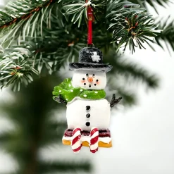 Sledding Marshmallow Snowman Ornament< Online