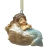 Sleepy Mermaid in Conch Shell Ornament< Fashion