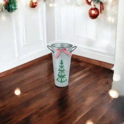 Small Green Christmas Tree Bucket< Online