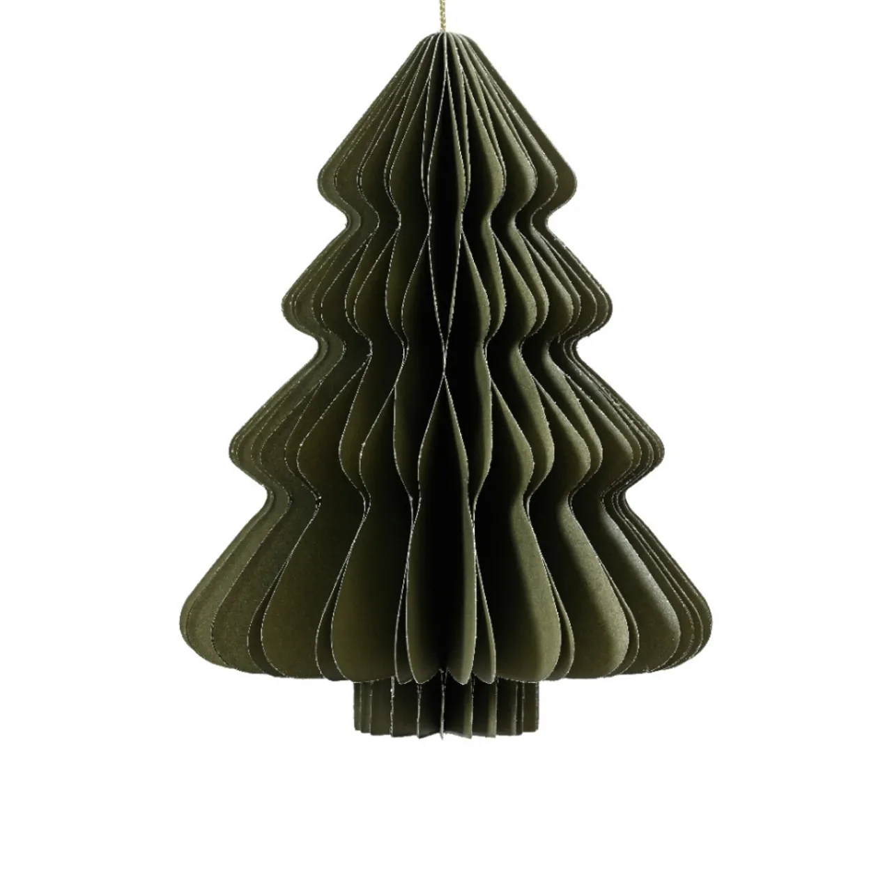 Small Green Paper Tree Ornament< Outlet