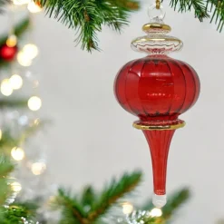 Small Red Classy Sphere Glass Ornament<Egyptian Museum Hot