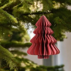 Small Red Paper Tree Ornament< Outlet