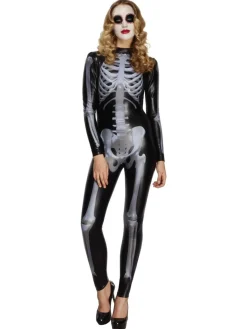 Smiffy's 51" Black and White Fever Miss Whiplash Skeleton Women Adult Halloween< Best