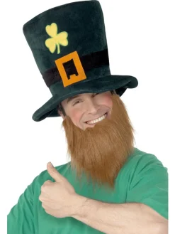 Smiffy's 38" Green and Yellow Leprechaun Unisex Adult Halloween Hat Costume Acce< New