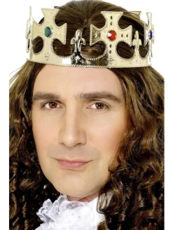 Smiffys Jewelled King's Crown, Gold< Discount