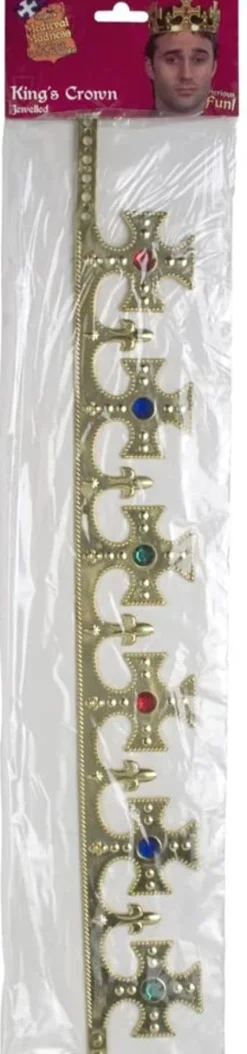 Smiffys Jewelled King's Crown, Gold< Discount