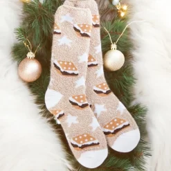 Smores Cozy Crew Socks< Sale