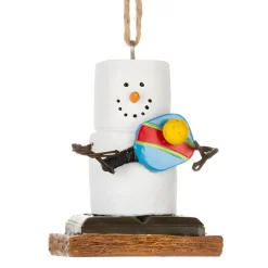 Smores Snowman Pickleball Player Ornament< Online