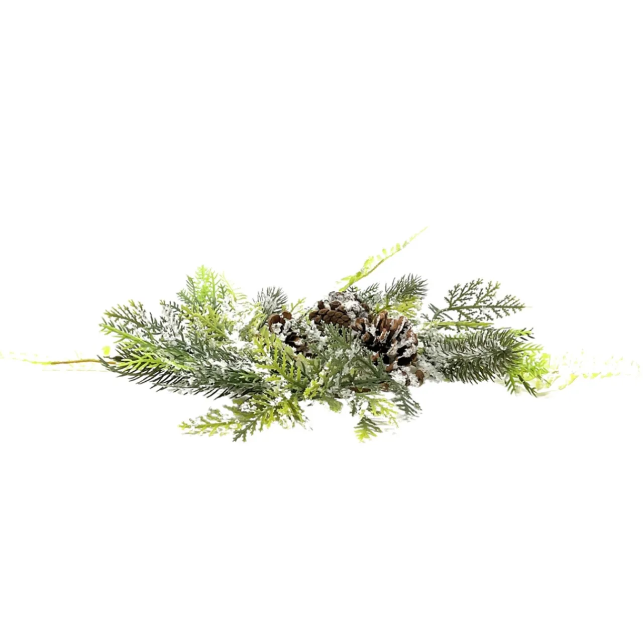 Snow Kissed Flocked Pine And Pinecone Candle Ring< Clearance