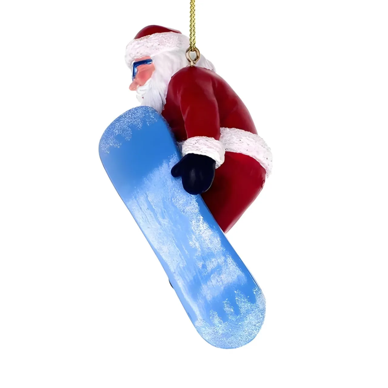 Snowboard Santa Resin Ornament<Kurt Adler Sale