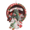 Snowman & Tree Cut Out Ornament< Clearance