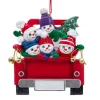 Snowman Family Of 5 On Truck Ornament For Personalization<Kurt Adler Discount