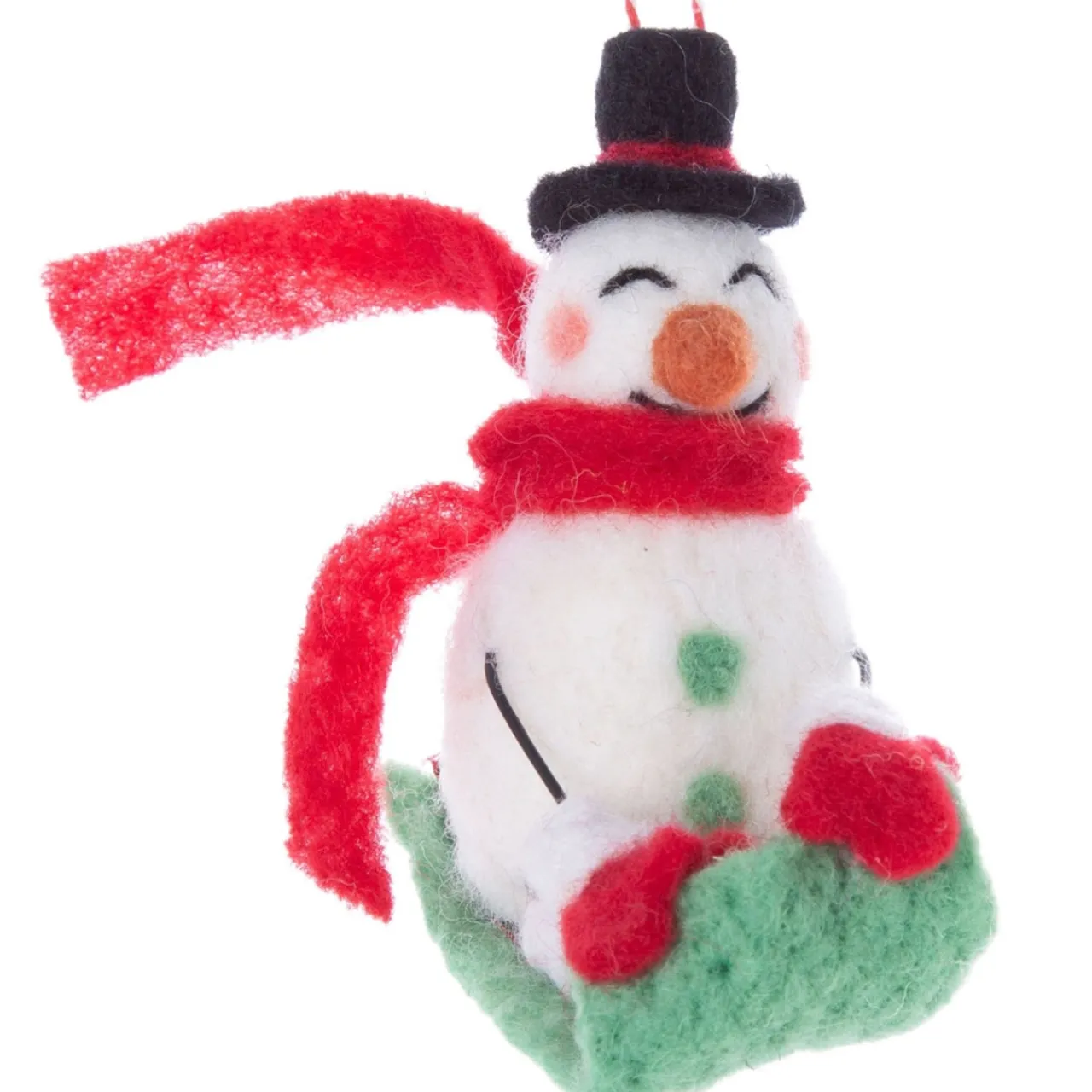 Snowman On A Toboggan Ornament< Fashion