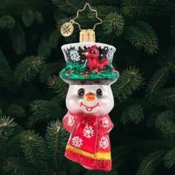 Snowman Worth Flocking To Gem Ornament<Christopher Radko Sale