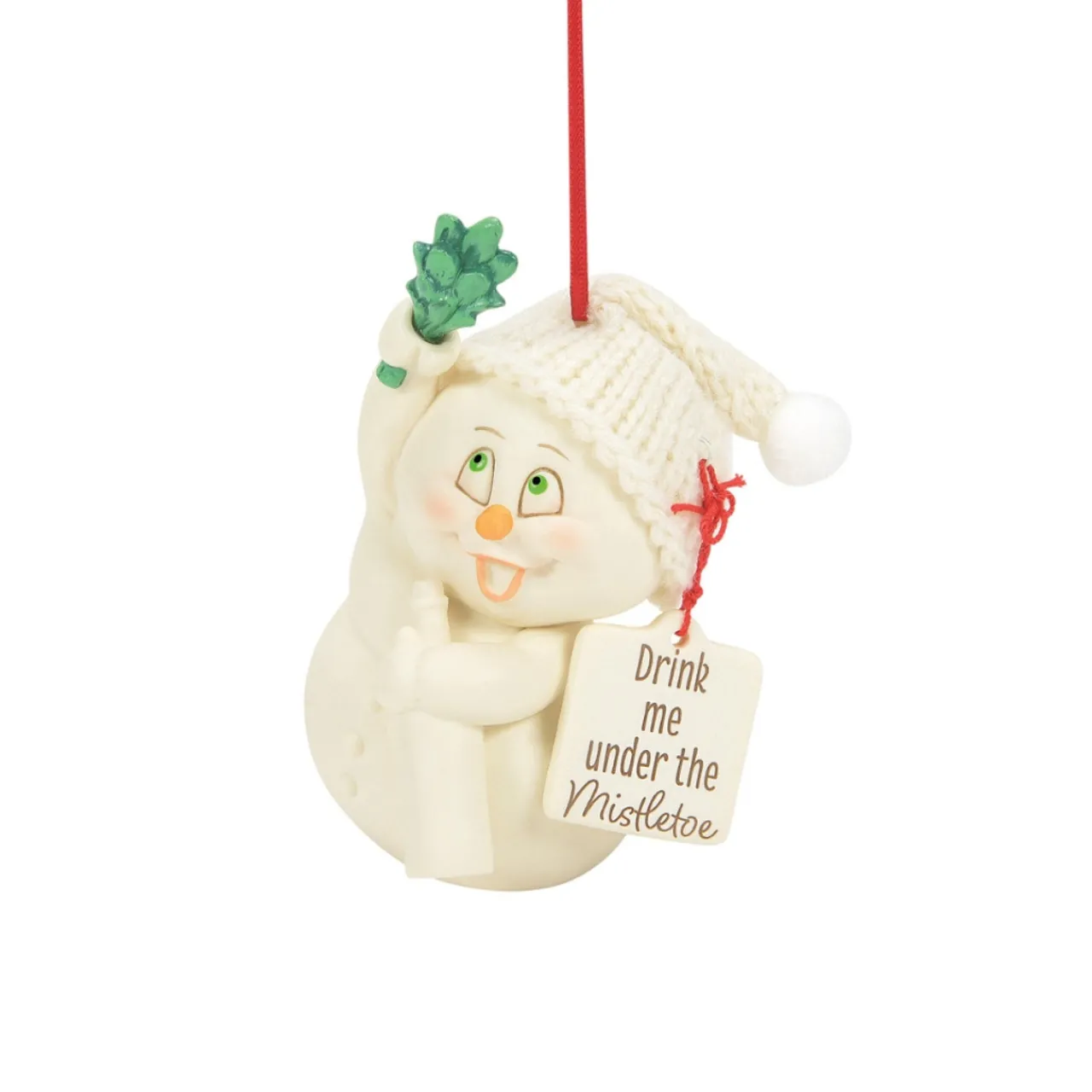 Snowpinions Drink Me Under The Mistletoe Snowman Ornament<Department 56 Online