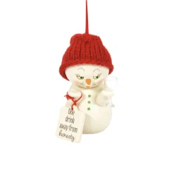 Snowpinions One Drink Away From Honesty Snowman Ornament<Department 56 Best