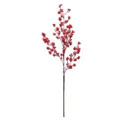 Snowy Red Berry Spray< New