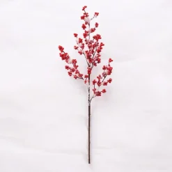 Snowy Red Berry Spray< New