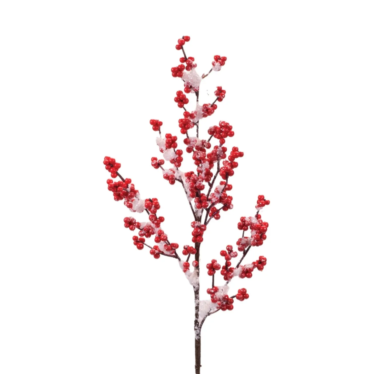 Snowy Red Berry Spray< New