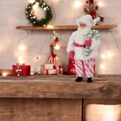 Soo Sweet Small Santa Holding Candy Cane Figurine< Clearance