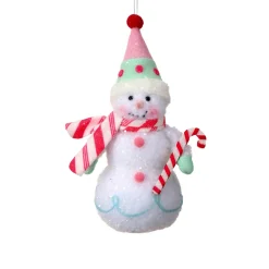Soo Sweet Treats Snowman Holding Candy Cane Ornament< Clearance