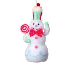 Soo Sweet Treats Snowman Holding Lollipop Ornament< Hot