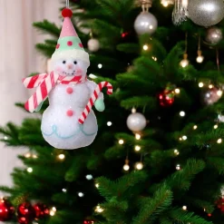 Soo Sweet Treats Snowman Holding Candy Cane Ornament< Clearance