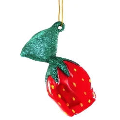 Sparkling Strawberry Candy Christmas Ornament< Sale