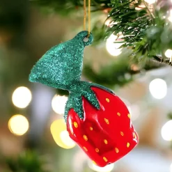 Sparkling Strawberry Candy Christmas Ornament< Sale