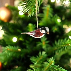 Sparrow Wood Bird Ornament< Online