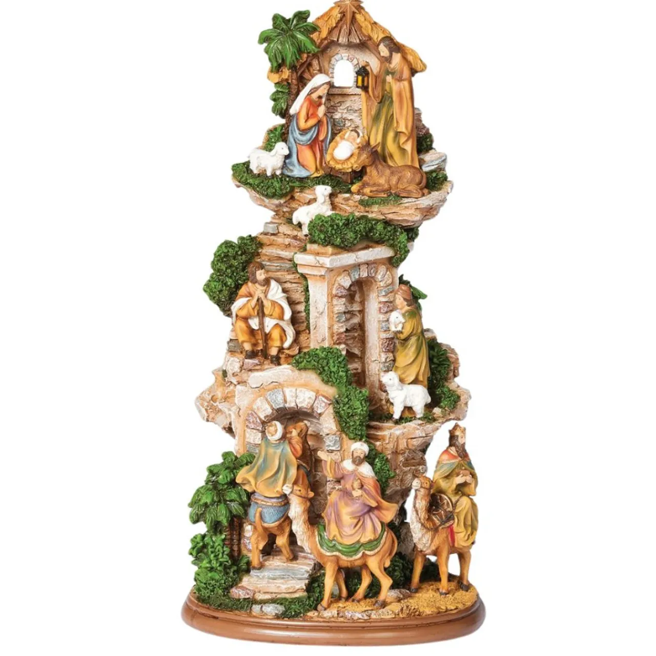 Stable with Stairs Nativity Scene< Discount