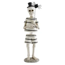 Standing Skeleton Man With Glittered Spider Bobble Head< Online