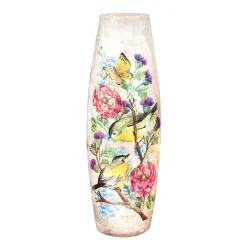– Large Blooming Nature with 2 Birds Illuminated Lighted Vase<Stony Creek Clearance