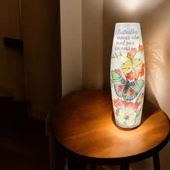 – Large Butterflies Appear With Orange Flowers Illuminated Lighted V<Stony Creek Fashion