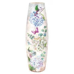 – Large Pastel Hydrangeas And Purple Butterfly Illuminated Lighted V<Stony Creek Fashion