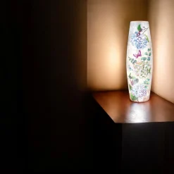 – Large Pastel Hydrangeas And Purple Butterfly Illuminated Lighted V<Stony Creek Fashion