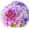 - Round Shaped Decorative Light - Handpainted With Purple Flowers<Stony Creek Outlet