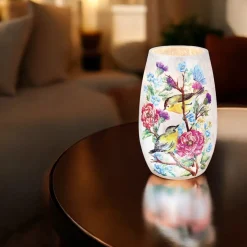 – Small Blooming Nature with 2 Birds Illuminated Lighted Vase<Stony Creek Online
