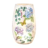– Small Pastel Hydrangeas With Yellow Butterfly Illuminated Lighted Vase<Stony Creek Online