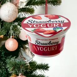 Strawberry Yogurt Cup Ornament<Kurt Adler Clearance