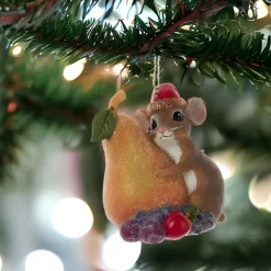 Sugar Frost Mouse With Pear Ornament<Kurt Adler Online