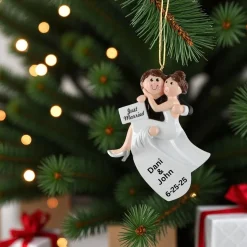 Swept Away Couple Personalized Ornament< Sale