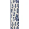 Tan and Blue With Tree Double Wire Ribbon<Kurt Adler Outlet