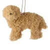Tan Faux Fur Dog Ornament< Best