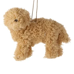 Tan Faux Fur Dog Ornament< Best