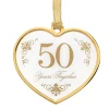 50th Anniversary Heart Ornament - Gift Boxed< New