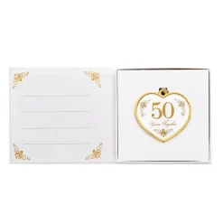 50th Anniversary Heart Ornament - Gift Boxed< New